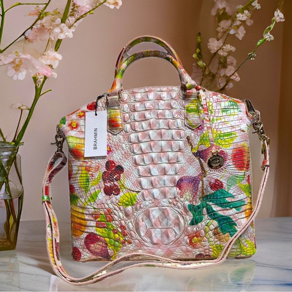 Brahmin Handbags - Brahmin NWT Large Duxbury Fruit Salad Ombré Melbourne Leather Purse Bag (P042)